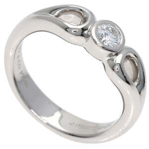 TIFFANY Silver Diamond Teardrop Ring
